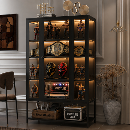 Prestige Series Iron LED Display Cabinet