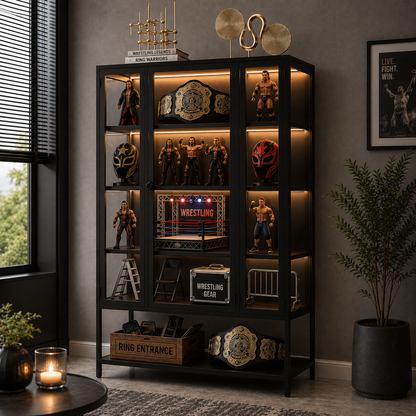 Prestige Series Iron LED Display Cabinet