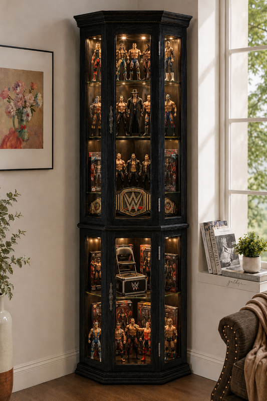 Heritage Series Corner LED Curio Cabinet