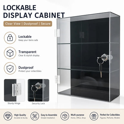 Prestige Series Locking Acrylic Display Cabinet – Compact