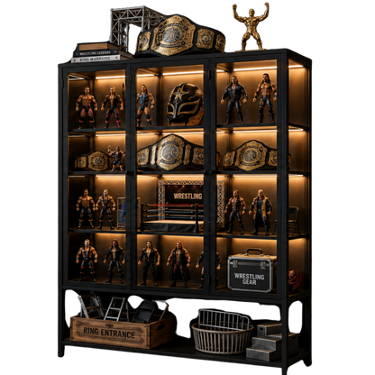 Prestige Series Iron LED Display Cabinet