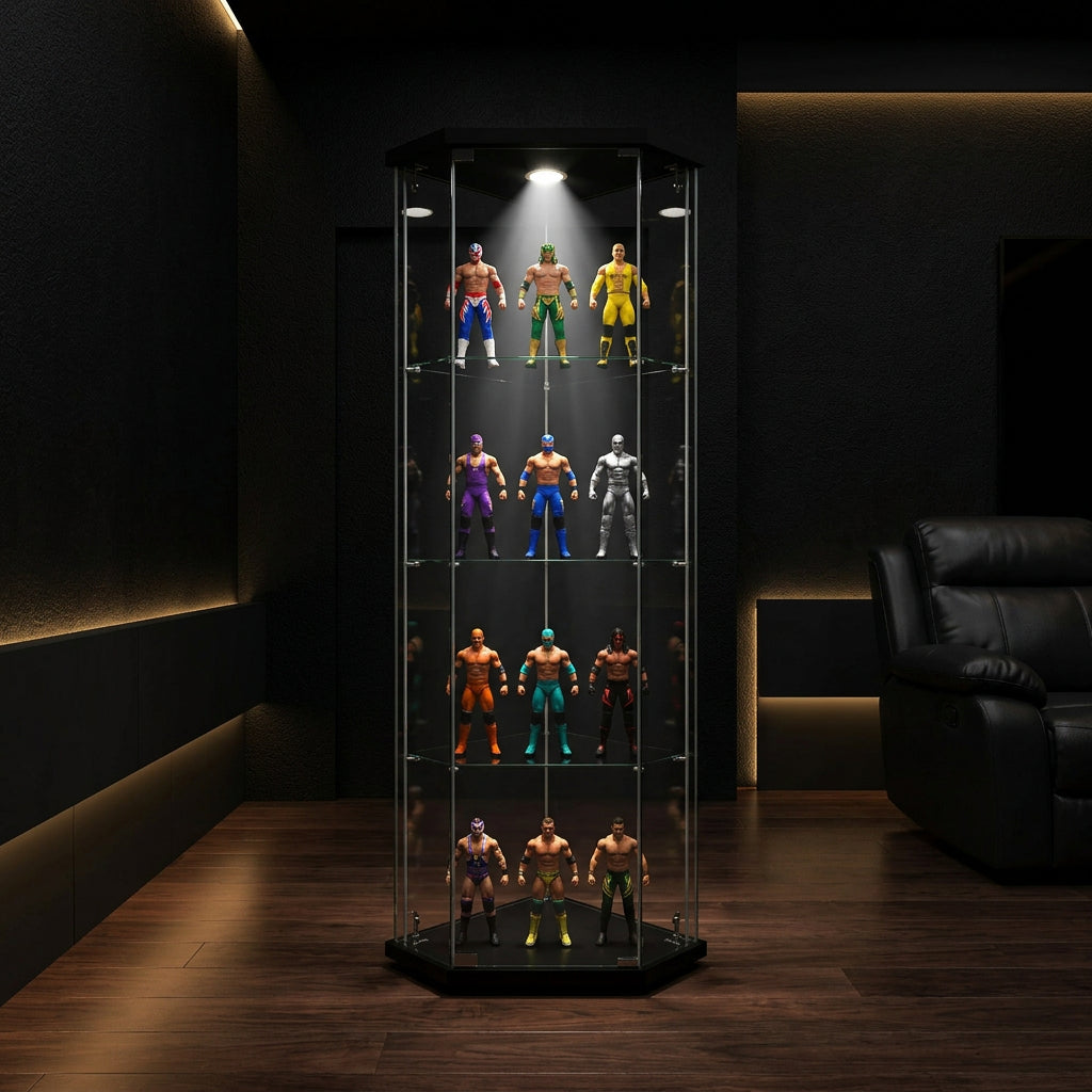 Pentagon glass LED display tower