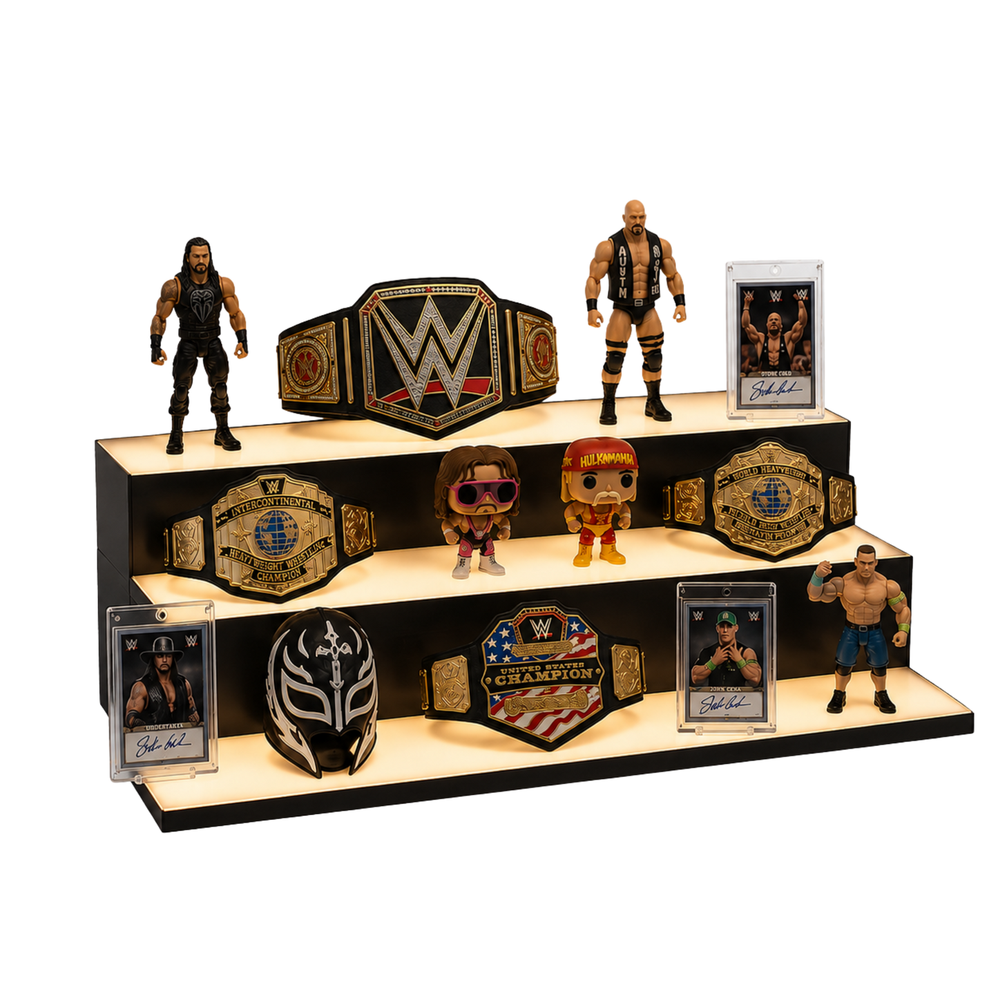 Gold Standard Signature 30" Triple-Tier LED Display Shelf